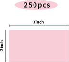 STARLIBOO Colored Labels Stickers 3 x 2 Inch, Rectangle Moving Labels Stickers, 250Pcs Garage Sale Price Stickers, Adhesive Moving Labels for Boxes(Pink)
