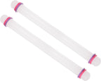 Fondant Rolling Pin, 18" Length, PP Plastic Non-Stick Guide Rings Fondant Roller Dough Roller - (Applications: for Baking Fondant DIY), 2-Pieces