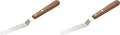 Icing Spatula | Professional Cake Angled Offset Spatula with 4.5" Stainless Steel Blade | Thickened Frosting Knife with Durable Wooden Handle for Cake Decorating, Pastry & Baking [2PK]