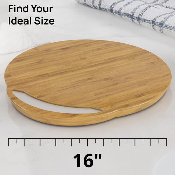 Ibyx Elegant Round Sliding Tray for Your Pressure Cooker, Air Fryer & Heavy Kitchen Appliances - Sturdy, Slides Easily from Under The Cabinet (Black, 16”)