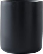 Black Kitchen Utensil Holder for Countertop, Matte Ceramic Utensils Crock for Kitchen Counter-top, Modern Spatula Holder, Cooking Utensil Holder Easy to Clean for Farmhouse 4.5×6.4 IN