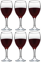 Vikko Wine Glasses, 15 Ounce Stemmed Set of 6 for Red and White, Thick and Durable Clear Glass