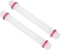 Fondant Rolling Pin, 9" Length, PP Plastic Non-Stick Guide Rings Fondant Roller Dough Roller - (Applications: for Baking DIY), 2-Pieces