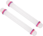 Fondant Rolling Pin, 9" Length, PP Plastic Non-Stick Guide Rings Fondant Roller Dough Roller - (Applications: for Baking DIY), 2-Pieces