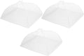 uxcell 3 Pcs Large and Tall Food Covers 17" Mesh Food Covers for Outdoors Collapsible Food Protector Covers Tent for Parties Outdoor Picnics BBQs, White