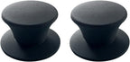JoyTube Universal Pot Pan Lids Replacement Knob, Silicone Heat Resistant Pan Cover Holding Handles BPA Free Dishwasher Safe Fits Skillets and Kitchen Cookware (Pack of Two-Black)