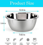meleg otthon Stainless Steel Mixing Bowls, 8.5QT Salad Bowl, Metal Bowls With water filter basin, Stainless Steel Basin, Heavy Duty Deeper Edge Mirror Finish Dishwasher Safe Bowl (XXL)…