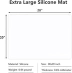 Gartful Extra Large Silicone Mats for Countertop, 28" by 20" Multipurpose Mat, Counter Table Protector, Desk Saver Pad, Placemat Nonstick Nonskid Heat-Resistant Pad, Semitransparent