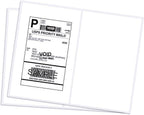 RyhamPaper Shipping Labels with Round Corner, 8.5 x 5.5 Inches Half Sheet Self Adhesive Shipping Address Labels for Laser and Inkjet Printer, 200 Labels