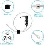 Soap Dispenser for Kitchen Sink, Countertop Soap Dispenser Pump, 47" Silicone Extension Tube Connect to The Soap Bottle Directly, Say Goodbye to Frequent Refills (Black)