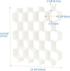 Poeland Drawer Divider Organizer 8pcs DIY Plastic Grid Honeycomb Drawer Divider White 2 Pack