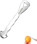 Stainless Steel Citrus Peeler Tool - Effortless Fruit Peeler for Oranges, Lemons, Grapefruits - Ergonomic Kitchen Gadget with Sharp Blade, Rust-Resistant & Easy Storage (5.1 Inch, 0.06lbs)