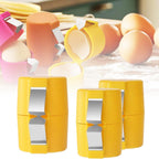 Egg Shell Opener Remover, Eggs Peeler Separator for Boiled and Raw Eggs, Stainless Steel Eggshell Cutter Kitchen Tools for Cooking and Breakfast Prep (Yellow, 3 Pcs)
