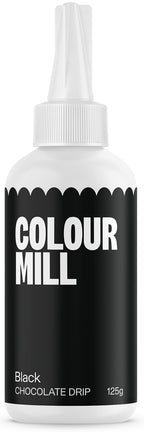 Colour Mill Chocolate Drip Easy-Melt Drizzle for Desserts, 125 Grams Black