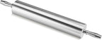 New Star Foodservice Extra Heavy Duty Restaurant Aluminum Rolling Pin, 18", Silver