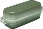 Bread Pan Cast Iron Loaf Pan with Lid Bread Loaf Pan 13x5 Inch Enameled Cast Iron Sourdough Bread Pan,AquaGreen
