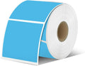 iEager Blue Square Thermal Label Stickers, 2"x2" Self-Adhesive Square Direct Thermal Labels with Perforation Line, 500 Sheets/Roll