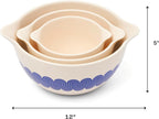 Great Jones Stir Crazy (Classic) | 3-Piece Stackable Ceramic Mixing Bowl Set | Dishwasher, Freezer & Microwave-Safe | Perfect for Baking, Serving & Mixing | Nesting Design for Easy Storage