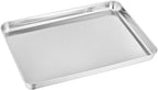 TeamFar Baking Sheet Set of 2, Baking Pans Tray Cookie Sheet Stainless Steel, Non Toxic & Healthy, Mirror Finish & Rust Free, Easy Clean & Dishwasher Safe