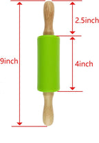 6 Pack Small Rolling Pin for Kids, Kids Rolling Pin for Home Kitchen (6 colors) (9 Inch)