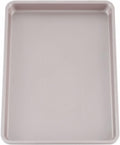 CHEFMADE 13-Inch Rimmed Baking Pan, Non-Stick Carbon Steel Cookie Sheet Pan for Oven Roasting Meat Bread Jelly Roll Battenberg Pizzas Pastries 9.7" x 13.6" x 1" (Champagne Gold)