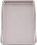 CHEFMADE 13-Inch Rimmed Baking Pan, Non-Stick Carbon Steel Cookie Sheet Pan for Oven Roasting Meat Bread Jelly Roll Battenberg Pizzas Pastries 9.7" x 13.6" x 1" (Champagne Gold)