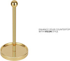 Ivilon Countertop Paper Towel Holder - Modern Sleek Ball Minimalist Design - Color Gold Polished