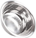 Hemoton Stainless Steel Rice Washing Bowl Kitchen Strainer Colander Bowl Fruit Vegetable Washing Basket for Rice Food Pasta Colander Drain Basket (Silver)