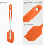 Heat Resistant Silicone Large Spatula: U-Taste 600ºF High Heat Flexible 11.38in Silicon Mixing Stirring Cooking Scraping Baking Bowl Scraper Seamless Spreader for Kitchen Nonstick Cookware (Orange)