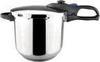 MAGEFESA Favorit 8 Qt Pressure Cooker – Easy-to-Use Fast Cooking Pot, 18/10 Stainless Steel, Induction Compatible, Even Heat Distribution, Works on All Stovetops