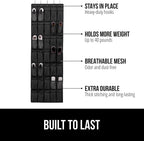 GORILLA GRIP Over the Door Shoe Organizer, 35 Large Breathable Mesh Pockets, Space Saving Hanging Storage Holder, 5 Hook Closet Rack Hanger, Hangs on Closets for Shoes, Accessories 68.5H x 24.5W Black