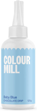 Colour Mill Chocolate Drip Easy-Melt Drizzle for Desserts, 125 Grams Baby Blue