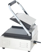 Commercial Panini Press With Grooved Grill Sandwich Maker Machine Electric Contact Grill Single (Single Smooth Top&Bottom)