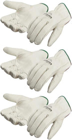 J. J. Keller & Associates, Inc. SAFEGEAR Cowhide Leather Work Gloves with Keystone Thumb