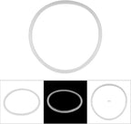 Pressure Cooker Sealing, 22/24/26/32cm Dia Clear Silicone Gasket Sealing Cookware Accessories Replacement High Temperature for Household Restaurant(Diameter 26CM)