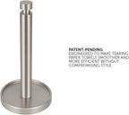 Ivilon Paper Towel Roll Stand - Steady and Easy Tear - Fits All Paper Towel Rolls - Brushed Nickel