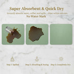 Dish Drying Mat Super Absorbent – 24" x 16" Coffee Mat for Countertops – Non-Slip Drying Mat for Kitchen Counter – Easy to Clean Water Absorbent Mat – Large Dish Drying Mats (Sage)