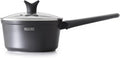 THE ROCK SOHO Nonstick Saucepan with Lid, 2 Quarts Small Pot with PPG Quantum2 Coating – Durable for Urban Kitchens, Nothing Sticks, Never Warps, Lasts Longer, Induction Compatible, PFOA-Free, Black