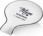 Ceramic Spoon Rest - Large Ceramic Spoon Holder for Stove Top, Utensil Rest for Kitchen Counter, Holiday Gift for Mom,White