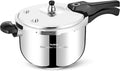 Stainless Steel Pressure Cooker 10 Quart All Stovetops Induction Compatible Food Grade Heavy Duty Multi Safety System Durable Body Handle for Home and Commercial Use, Deeluban