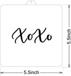 XOXO Cookie Cutter and Stencil SET Cutter and Stencil Set Bundle cookie stencil and cutter kit pyo cookie cutter cookie (XOXO)