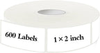 600 Blank Removable Freezer Labels Water Oil Resistant with Perforation Line for Food Containers Jars Pantry Organization (Ink Quick-Dry，1” x 2”)
