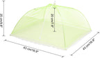 uxcell 3 Pcs Large and Tall Food Covers 17" Mesh Food Covers for Outdoors Collapsible Food Protector Covers Tent for Parties Outdoor Picnics BBQs, Green