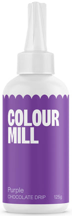 Colour Mill Chocolate Drip Easy-Melt Drizzle for Desserts, 125 Grams Purple