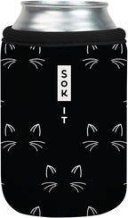 Sok It CanSok Sleeve for Beer & Soda Insulated Neoprene Cover (Mystical Meows, 12oz Can Sleeve)