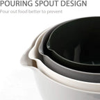 BoxedHome Classic Mixing Bowl Set, BPA Free Plastic, Microwave and Dishwasher Safe (Set of 4, Grey),3.5 quarts