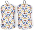 MÜkitchen Premium Microfiber Sponge Set for Dishes and Cleaning, 2 Pack, Printed (Scandi Birds)