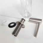 Brushed Nickel Built in Soap Dispenser for Kitchen Sink with 17 OZ PET Bottle Brass Pump Head Deck Mounted Dish Soap Dispenser