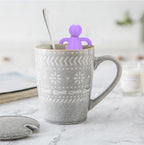 Leden Loose Leaf Tea Steeper Cute Tea Infuser for Girl Kids Extra Fine Mesh Tea Ball Stainless Steel Tea Filter for Cup Mug Pot Purple