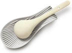 Stove Top Spoon Rest - Heat Resistant & Non-Slip Silicone Holder for Kitchen Counter, Large Cooking Utensil Res (Light Gray)